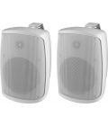 Pair of 2-way PA speaker systems, white