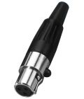 Miniatúrna XLR inline samica, 3 pólová