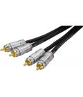 Profesionálny stereo audio prepojovací kábel, 50 Ω, 3 m