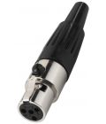 Miniatúrna XLR inline samica, 4 pólová