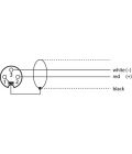 Adapter cable, XLR inline jack, 1 m