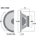 Hi-fi stredobasový reproduktor , 50 W, 8 Ω